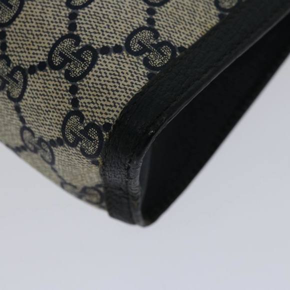 GUCCI GG Supreme Sherry Line Clutch Bag PVC Navy Red 89 01 032 Auth 66429 - Picture 14 of 16